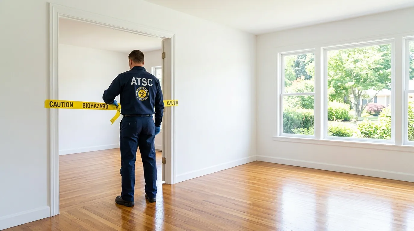 Certified biohazard cleanup crew performing Trauma Scene Cleanup in Kutztown